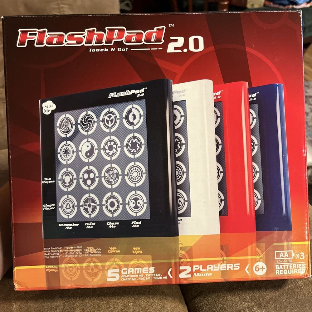 FlashPad 2.0 Toyelement Touch N Go 5 games 2 players 6+ NEW IN THE BOX NIB